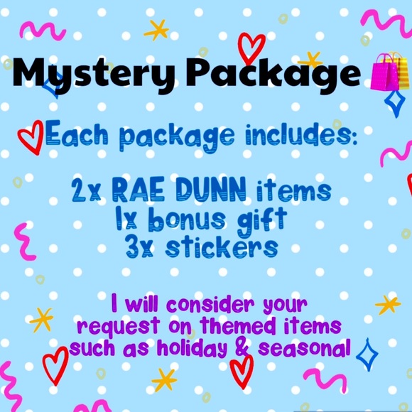 Rae Dunn Other - 📦 RAE DUNN HOME MYSTERY BUNDLE PACKAGE WITH BONUS GIFT & STICKERS